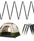 8.5Feet Fiberglass Tent Pole Replacement Kit Pre Assembled Black Trek Poles 8mm Diam 8-Pole Set with tent and pole detail