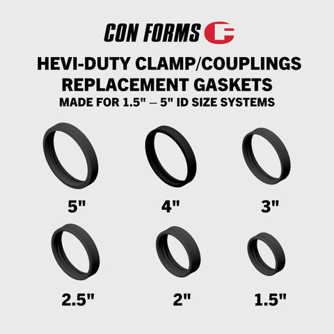 1.5 Inch ID Heavy Duty Gasket Set For Concrete Pump Placing Lines Replacement Clamp Gaskets For Shotcrete Systems sizes 1.5 to 5 inches