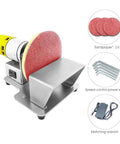 Powerful 7-Speed Electric Bench Sander With Variable Control Up To 6000Rpm, featuring yellow motor and red sandpaper for precision projects.