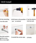 Installation steps for Adjustable 15 To 25 Inch Towel Rack With Shelf For Bathroom and Lavatory Double Towel Bar Rod