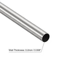 uxcell 304 stainless steel tube, 8mm OD, 0.2mm wall, 200mm length, hollow tube