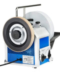 Top Shelf Water Cooled Sharpening System For Keeping All Your Edges Slick And Fly On Every Woodworking Project Featuring Smooth Wet Cooling with large sharpening wheel.