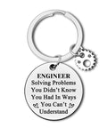 Keychain Gift For Students And Pros Alike A Funny Yet Practical Graduation Token For Mechanical Civil Architectural Software And Electrical Engineers And A Great Teacher Appreciation Gift featuring stainless steel pendant with inspirational message.