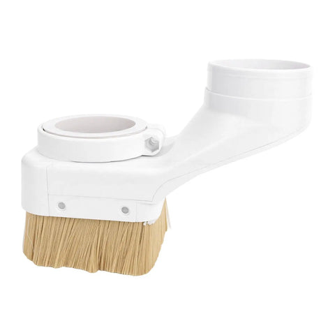 White drop in ready 80mm CNC spindle dust boot with brush for tight seals and zero debris worries while engraving.