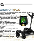 Pro Level Electric Golf Cart With Smart Remote Control And All Terrain Grip For Smooth Walking Assistance and Go The Distance Rounds with LCD display.