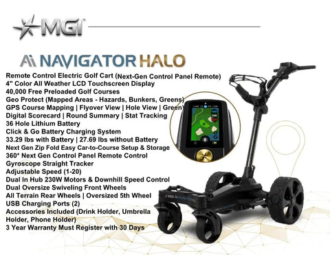 Pro Level Electric Golf Cart With Smart Remote Control And All Terrain Grip For Smooth Walking Assistance and Go The Distance Rounds with LCD display.