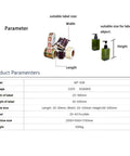 Image showing specifications for Automatic Double Side Square Bottle Labeling Machine With Snappy Touchscreen Interface And Rock Solid Conveyor For Zero Fuss Front Back Labeling Plus Optional Code Printing Heavy Duty Setup.