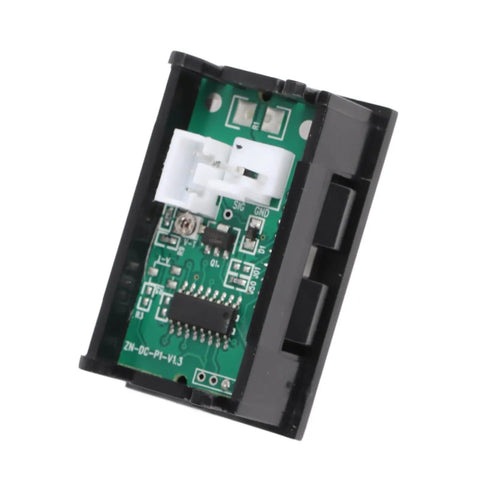 Back view of Dual LED Voltmeter Ammeter For Panel Mount Voltage And Current Meter Multimeter With Red And Blue Readouts 50A Capacity