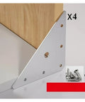 Heavy Duty Stainless Steel Flat Angle Connector Set With Brackets And Screws Included All In One Indoor Assembly Kit