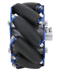 Heavy Duty 4 Inch Mecanum Wheel Right With Aluminum Body And TPU Rollers For Smooth All Direction Mobility In Industrial Robots 45 Degree Omnidirectional Wheel Includes Wheel Coupling