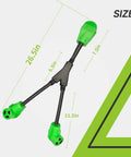 Heavy Duty 30 Amp NEMA 10-30 Dryer Splitter 3 Prong To Dual 10-30R Y Receptacle 26.5 Inch with size dimensions shown