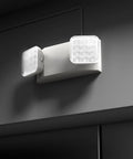 4 Pack White LED Exit Sign With Battery Backup And Emergency Lights Adjustable Two Head Ultra Bright for commercial use mounted on wall