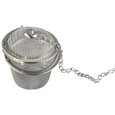 Heavy Duty Stainless Steel Ultrasonic Cleaner Basket Six Pack Snazzy Wire Mesh Nets For Jewelry Watch Parts And Tea Infuser close-up of mesh tea infuser
