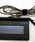 No Fuss Digital Signature Pad For Quick Secure E Signing, compact design, with pen and cable for easy document approval.