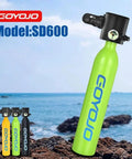 Mini 0.5L Scuba Tank Portable Underwater Breathing System For 5 To 10 Minute Dives Durable 6061 Aluminum Spare Air Cylinder