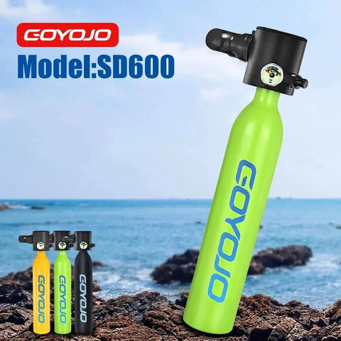 Mini 0.5L Scuba Tank Portable Underwater Breathing System For 5 To 10 Minute Dives Durable 6061 Aluminum Spare Air Cylinder