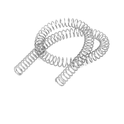 Compression spring, 304 stainless steel, 8 mm OD, 0.8 mm wire, 305 mm free length, silver