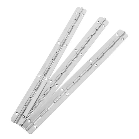 3 Pack Long Wooden Box Hinges Heavy Duty Piano Hinges For Doors And Lids DIY Friendly Solid Stainless Steel Hardware For Furniture