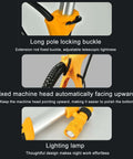 Badass Electric Concrete Surface Planer Angle Grinder 125mm 1600W features long pole locking, upward fixed machine head, and built-in lighting lamp.