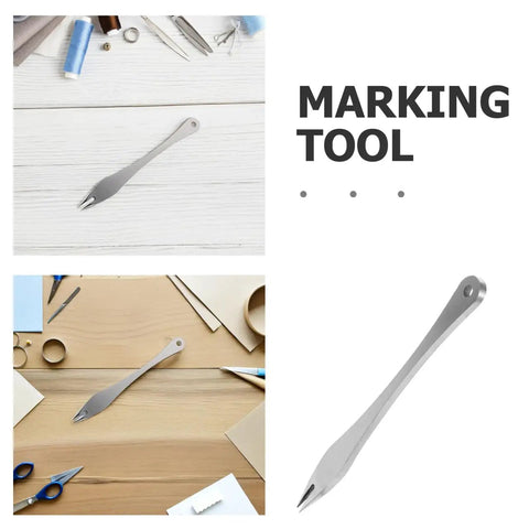 Straight Up Precision Leather Marking Divider And Adjustable Stainless Steel Wing Creaser For Killer Detail Work And Seamless Diy Projects That Absolutely Nails Every Mark On The Bench on a wooden table.