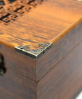 Close-up of Iron Triangle Corner Guards 20 Pack For Boxes And Drawers Old School Vintage Style Furniture Corner Protectors
