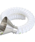 Tough As Nails Flexible Fume Extraction Arm With Heavy Duty Dust Collection Hood And Snappy Articulated Hose, Smooth Flex Workshop Smoke Vacuum Pipe Fitting Kit, Heat Resistant White Suction Tube 2 Inch By 10 Feet with stainless steel intake hood.