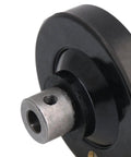 Close-up of 63 Millimeter Diameter Beefy Revolving Hand Wheel With Grip For Lathe And Milling Machine Lead Screw Rod Manual Control