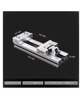 Dang Tough 7 Inch Bench Vise For Heavy Duty CNC Milling and Shop Projects with precise measurements displayed.