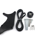No Drama Hardened Dual Alternator Bracket Kit For Chevy GM Trucks 1999 2013, includes black bracket, belt, pulley, and bolts.