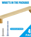 Brushed Gold Cabinet Handles Set of 2 With 5 Inch Hole Centers; includes screws for installation