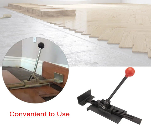 Flooring Jack Tool For Hardwood And Laminate Installations Wood Floor Positioning Jack With Ratchet Hands Free Nailing featured in use