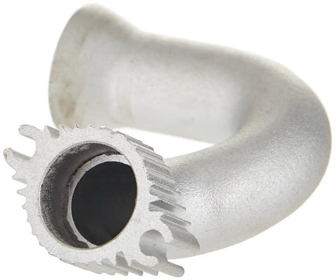 Silver aluminum exhaust header for Jato RC Car TRX 2.5 2.5R 3.3 upgrade, durable construction, high flow performance, easy install