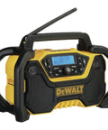 12V and 20V Max Portable Bluetooth Radio With Dual 3.5 Inch Subwoofers and 1 Inch Tweeters For Stereo Sound Rugged Jobsite