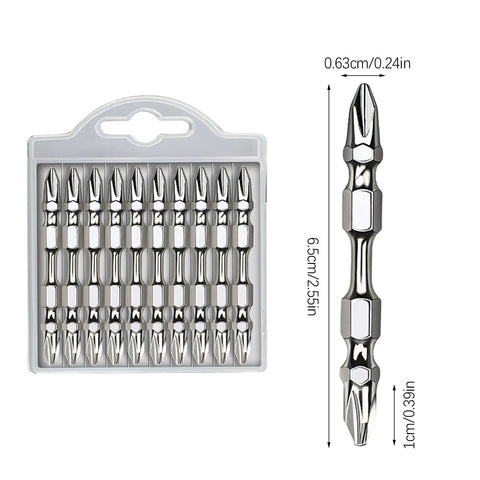 Heavy Duty 10 Piece Drill Bits Set Made Of High Carbon Steel With Magnetic Holder For Tough Drilling Tasks On Wood Metal And Plastic To Help You Get Job Done Fast. 10Pc set, 6.5cm bit