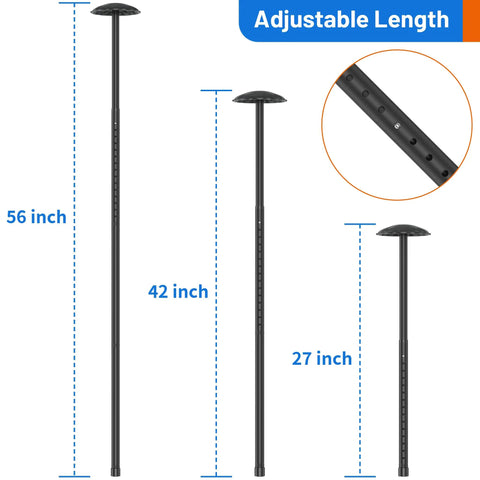 Heavy Duty Alloy Steel Golf Travel Bag Support Pole With ABS Cover For Golf Club Protection, Adjustable 27 To 56 Inches