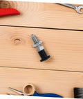Heavy Duty Stainless Steel Spring Loaded Plunger Knob With Reset Indexing Mechanism For Industrial Machinery on wooden workbench.