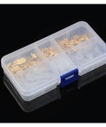 Check Out This Awesome 120 Piece Assorted Insulated Female Wire Connector Kit With Spade Terminals For Crimping Electrical Wiring In 2.8 4.8 And 6.3mm Sizes To Fix Your Ride Or DIY Projects Easily Today. Transparent plastic organizer with assorted gold insulated female spade terminals