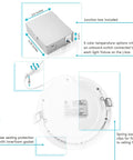 Diagram of Six Inch Ultra Thin LED Recessed Light With J Box 15W Five Color Temperature Options From 2700K To 5000K