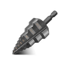 Versatile Step Drill Bit For RainPal SDB125 With Seven Eighths Inch, One And One Sixteenth Inch, And One And A Quarter Inch Steps, Heavy Duty High Speed Steel, For RBS And BBF Models, Use With Power Drill For Best Control