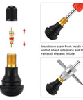 All In One Valve Stem Tool Kit For Tubeless Tires With Puller Core Remover 4 Way Valve Tool TR412 TR413 TR414 components display
