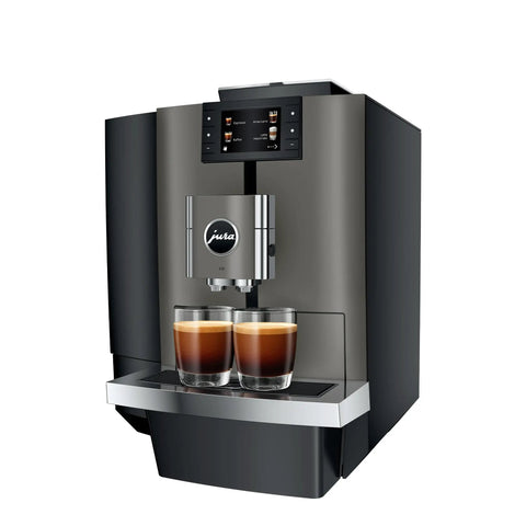 Premium Top Shelf Fully Automatic Coffee Machine Featuring Cold Brew Options And Thirty Four Recipes With Smart Touchscreen, brewing two cups.