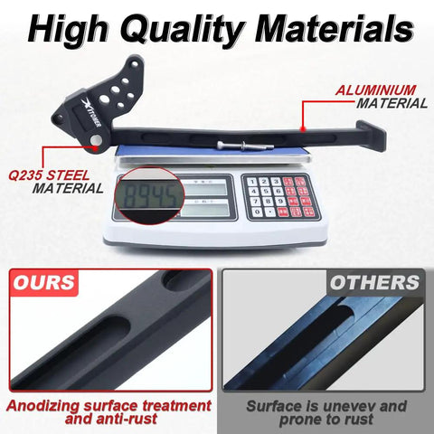 Ultra Lightweight Aluminum Kickstand For YZ125 And YZ250 Dirt Bikes 2005 2026 shown on scale with weight in grams