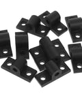 Heavy Duty Aluminum Corner Bracket Set for Extrusion Frames, 5mm Thick Mounting Plates, Weatherproof and Rock Solid, 10 black brackets