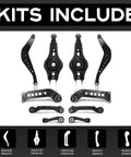 10-Piece Rear Upper and Lower Control Arm Trailing Arm Sway Bar Link Suspension Kit Beefed-Up Fits 2016 to 2023 Chevrolet Malibu