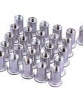 Flat M8 Aluminum Rivet Nut Rivnut Insert 8mm Pack Of 25 For Quick Weld Free Nut Installations In Auto Body, Furniture And DIY Projects