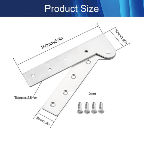 Top Shelf Stainless Steel Hidden Offset Knife Hinges With A Slick 360 Degree Pivot Design For No Hassle Cabinet And Cupboard Door Upgrades In Polished Silver