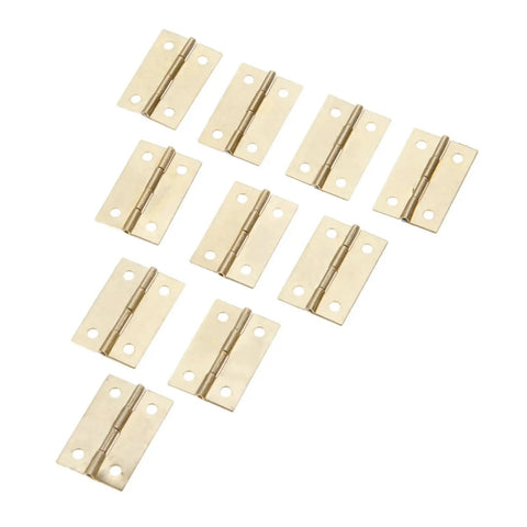 Gold 35x22mm Cabinet Hinge Set For Small Doors And Drawers 4 Hole Jewelry Box Decorative Hardware Zinc Alloy Build