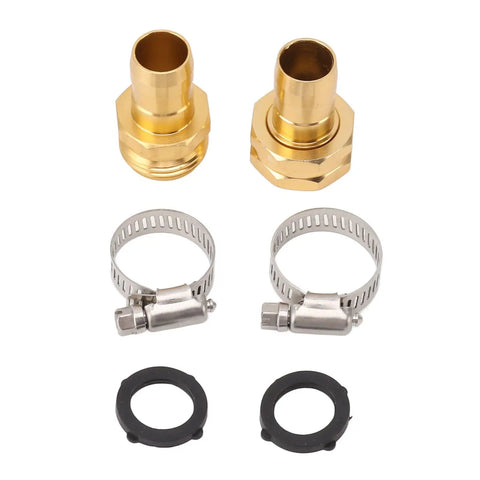 Get Garden Hose Repair Kit Fix Leaks Fast With Stainless Steel Clamps And Aluminum Fittings For 5/8 Or 3/4 Inch Hoses plus Washers And Connectors, brass fittings and clamps