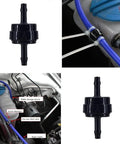 BBTUS PA66 automotive spring check valve, black plastic, high-temp and corrosion resistant, fits 1/8–5/16 in lines