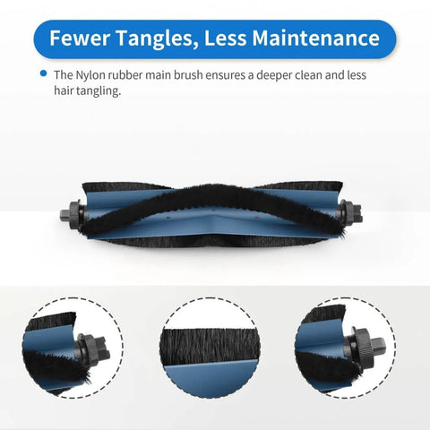 All In One Replacement Parts Kit For Eufy C20 Omni Robot Vacuum 23 Pack Includes Roller Brush Four HEPA Filters Four Mop Pads Six Side Brushes Six Dust Bags Clean Tool And Screwdriver Compatible Only With C20 Omni roller brush